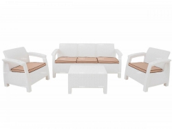 Комплект уличной мебели Yalta Terrace Triple Set белый