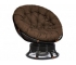 Кресло-качалка Papasan w 23/01 B с подушкой Antique brown, ткань Коричневый