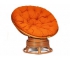 Кресло-качалка Papasan w 23/01 B с подушкой Cognac, ткань Оранжевый