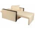 Кресло-кровать Милена с подлокотниками рогожка cream