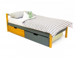 Кровать Svogen Classic с ящиками дерево-графит