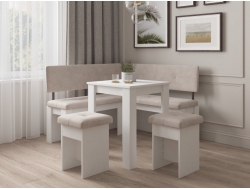 Кухонный уголок комплект 1200 Белый/Bora 03