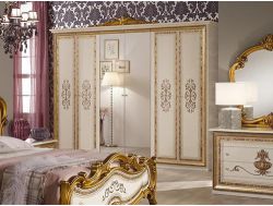 Шкаф 6-и дверный с зеркалами Анита беж