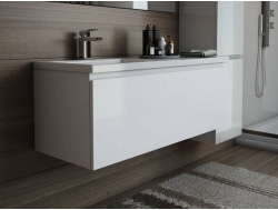 Тумба с раковиной слева Dallas Luxe 1300 навесная 1 длинный ящик