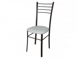 Стул Лайт ДХ-5 на коричневом каркасе цвет белый