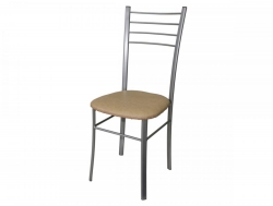 Стул Лайт ДХ-5 на серебряном каркасе цвет бежевый