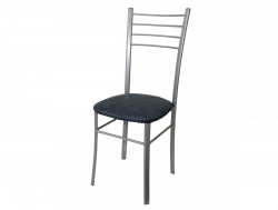 Стул Лайт ДХ-5 на серебряном каркасе цвет черный