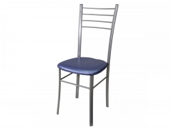 Стул Лайт ДХ-5 на серебряном каркасе цвет голубой