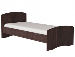 Кровать-4 одинарная с 2-мя фигурными спинками Венге