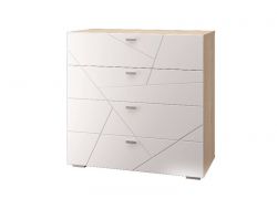 Комод с 4 ящиками Скайлайн белый