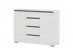 Комод Гретта 2С4Я антрацит/дуб крафт белый