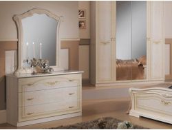 Комод с зеркалом Ирина бежевый