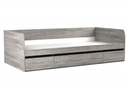 Кровать 900 с ящиками Денвер Риббек серый