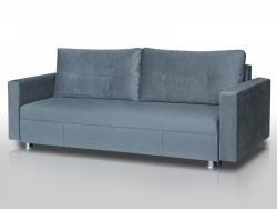 Диван Комфорт с прямыми подлокотниками микровелюр серый