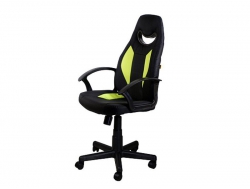 Кресло Дюна кожзаменитель оксфорд черный/оксфорд салатовый