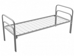 Кровать металлическая одноярусная П-образная двойная 38/32 1900*900 мм