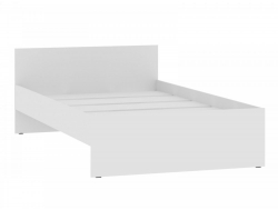 Кровать 1200 НМ 011.53-02 Симпл Белый Фасадный