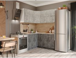 Кухонный гарнитур угловой Асти Бетон