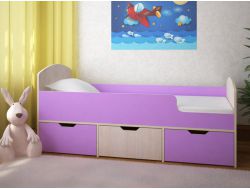 Кровать-чердак Малыш мини дуб молочный-ирис