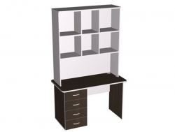 Стол письменный с тумбой правый с надставкой 3-ярусной ПСт1.14Пр-ПН3.14