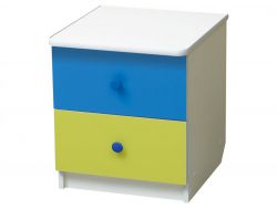 Тумба прикроватная Радуга лайм + синий