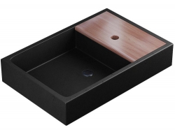 Раковина Uperwood Piter бетонная черная