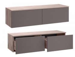 Тумба под ТВ 16.54.02 Роквуд Графит мягкая шагрень