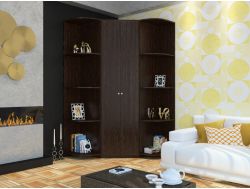 Угловой распашной шкаф Мария Венге