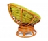 Кресло-качалка Papasan w 23/01 B с подушкой Cognac, флок Олива