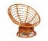 Кресло-качалка Papasan w 23/01 B с подушкой Cognac, флок Олива