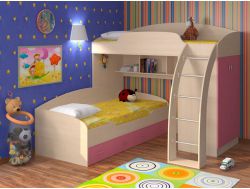 Кровать Соня 1-2 Розовый