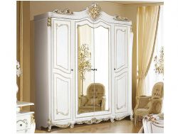 Шкаф 4-х дверный с зеркалами Джоконда слоновая кость