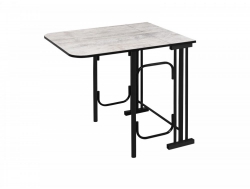 Стол тумба TC-1 черный каркас Винтажная сосна