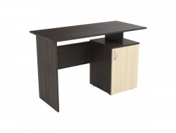 Стол письменный с дверкой Венге/Млечный дуб