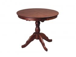 Стол СО 900 круглый раздвижной темный тон/шпон ясеня