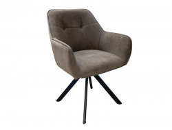 Стул Cult поворотный велюр латте/черный