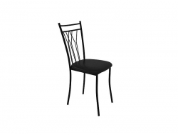 Стул Онега Лайт кожзам черный/металлик черный - 4 шт