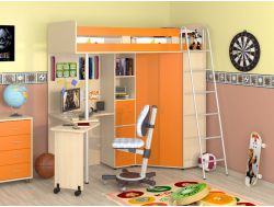 Кровать Теремок М85 Оранжевый