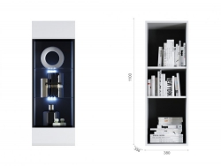 Пенал-витрина Йорк навесная (02)